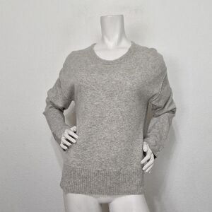 SOH Gray 100% Cashmere Quiet Luxury Coquette Old Money Pullover Sweater Size M